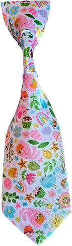 تربى ذوي الياقات البيضاء عيد الفصح | ألوان الباستيل وتصميمات Easter Egg & Bunny | upcycled من Human Neckties | 4 أحجام (صغيرة 6 بوصات ، الأرانب على الأخضر) in Kuwait