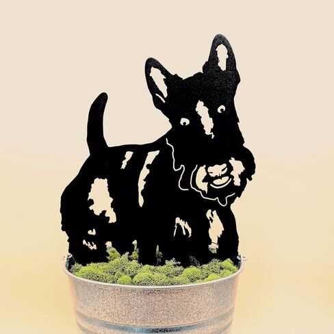 Black Powder Coated Metal Scottish Terrier Dog Silhouette Yard Stake (Small) in Saudi Arabia