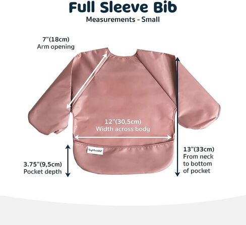 Tiny Twink Mess Proof Baby Bib ، 2 pack alweve sleeve bib oufft ، bibs مقاومة للماء للأطفال الصغار ، قابلة للغسل في الآلة ، إغلاق إثبات السحب ، ودعم الطفل للأكل ، والأكمام الطويلة (Llate Olive ، 6-24 شهرًا) in Kuwait