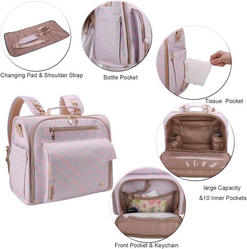 ALLCAMP Diaper Bag Large, Support Baby Stroller, Converted Into a Tote Bag in Kuwait