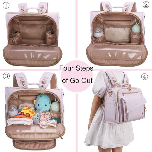 ALLCAMP Diaper Bag Large, Support Baby Stroller, Converted Into a Tote Bag in Kuwait