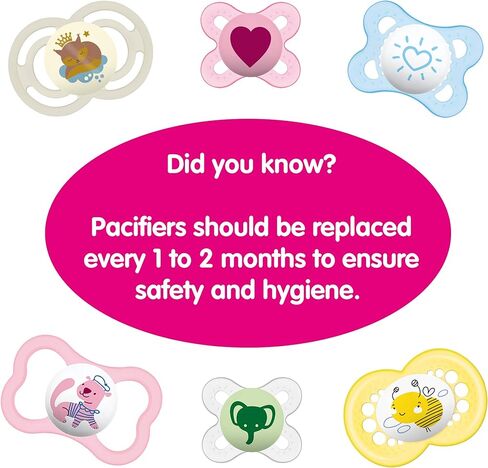 MAM Air Night Pacifiers (1 Sterilizing Pacifier Case), MAM Sensitive Skin Pacifier 6+ Months, Glow in the Dark Pacifier, Best Pacifier for Breastfed Babies, Baby Boy Pacifiers, 6-16 - 2 Ct (Pack of 1) in Kuwait