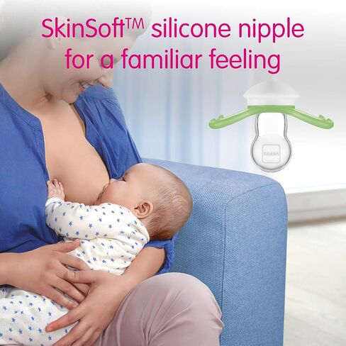 MAM Air Night Pacifiers (1 Sterilizing Pacifier Case), MAM Sensitive Skin Pacifier 6+ Months, Glow in the Dark Pacifier, Best Pacifier for Breastfed Babies, Baby Boy Pacifiers, 6-16 - 2 Ct (Pack of 1) in Kuwait