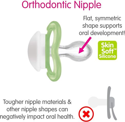 MAM Air Night Pacifiers (1 Sterilizing Pacifier Case), MAM Sensitive Skin Pacifier 6+ Months, Glow in the Dark Pacifier, Best Pacifier for Breastfed Babies, Baby Boy Pacifiers, 6-16 - 2 Ct (Pack of 1) in Kuwait