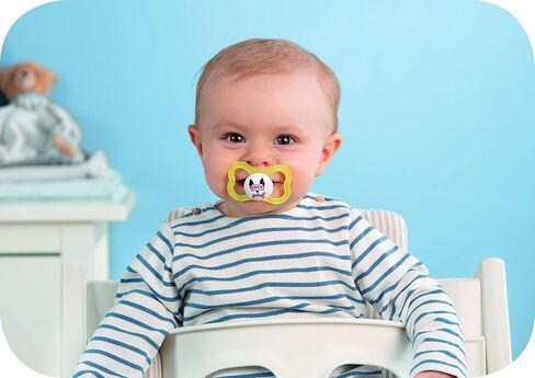 MAM Air Night Pacifiers (1 Sterilizing Pacifier Case), MAM Sensitive Skin Pacifier 6+ Months, Glow in the Dark Pacifier, Best Pacifier for Breastfed Babies, Baby Boy Pacifiers, 6-16 - 2 Ct (Pack of 1) in Kuwait