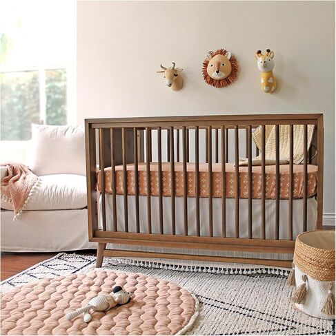 Crane Baby Safari Animal Crib Sheet, Fitted Crib Sheets, 28x52 Standard Size Crib Sheets, Cotton Nursery Bedding, Safari Nursery Decor, Safari Crib Sheets, Crib Sheets Cotton in Saudi Arabia