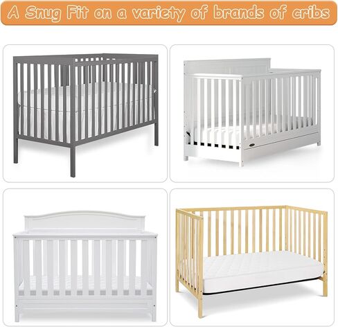 Yoofoss Waterproof Pack and Play Mattress Protector, Quilted Pack and Play Mattress Pad Cover Ultra Soft and Breathable, Playpen/Playard Mattress Sheet for Standard Pack n Play Size 39''x27''-White in Kuwait