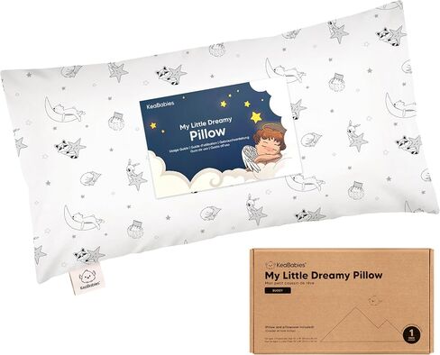 Mini Toddler Pillow with Pillowcase - 9x13 My Little Dreamy Travel Kids Pillow for Sleeping, Toddler Bed, Small, Tiny, Organic Cotton Pillowcase, Soft & Breathable, Kids 2-4 Years Old (Jungle Green) in Saudi Arabia