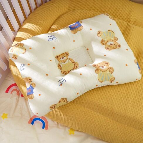 Unisex Pillow Airmesh Breathable Cool 100% Cotton,Portable, Car and Travel Pillow, Control Sweat, MultiFunctual Small Pillow, Decor Pillows (Teddy Design) in Saudi Arabia