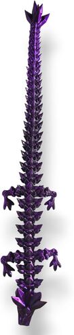 14in Articulated Crystal Dragons (Black/Purple) - Made in USA in Kuwait