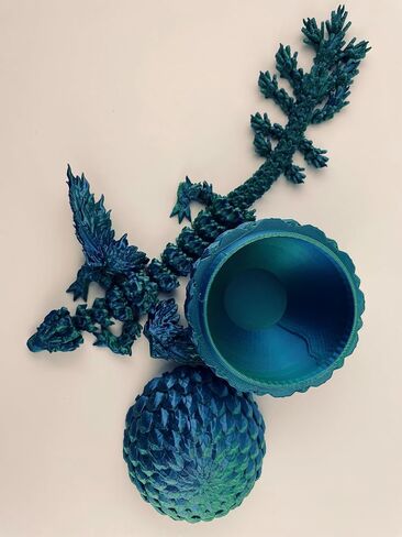 3D Printed Phoenix Dragon - Articulating Fidget Toy, Mythical Gift for Dragon Lovers (Silver, Copper, & Gold) - 9" Head to Tail in Saudi Arabia