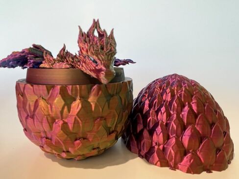 3D Printed Phoenix Dragon - Articulating Fidget Toy, Mythical Gift for Dragon Lovers (Silver, Copper, & Gold) - 9" Head to Tail in Saudi Arabia