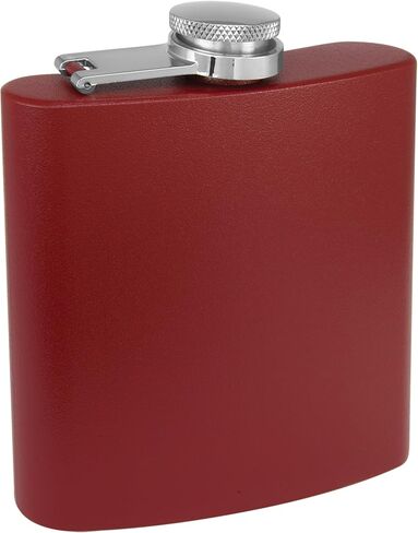 6 oz Stainless Steel Hip Flask with Funnel for Men & Women, Powder Coated Flask Gift Sets for Groomsmen, Bridesmaids, Wedding Party Whiskey Flask for Liquor, by Clear Water Home Goods, Matte Teal in Saudi Arabia
