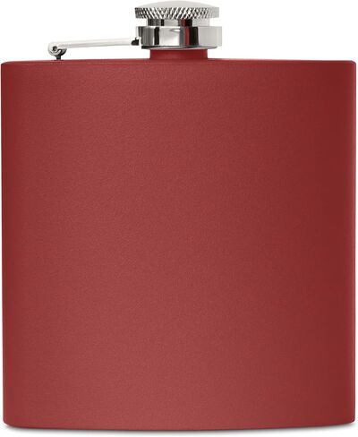 6 oz Stainless Steel Hip Flask with Funnel for Men & Women, Powder Coated Flask Gift Sets for Groomsmen, Bridesmaids, Wedding Party Whiskey Flask for Liquor, by Clear Water Home Goods, Matte Teal in Saudi Arabia