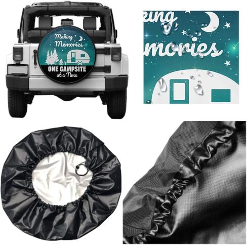 Abstract Moon Moon Spare Tyre Cover Mountain Tree Mountain Groof-Proof Guffal Wheel Wheel Tyre Covers in Saudi Arabia