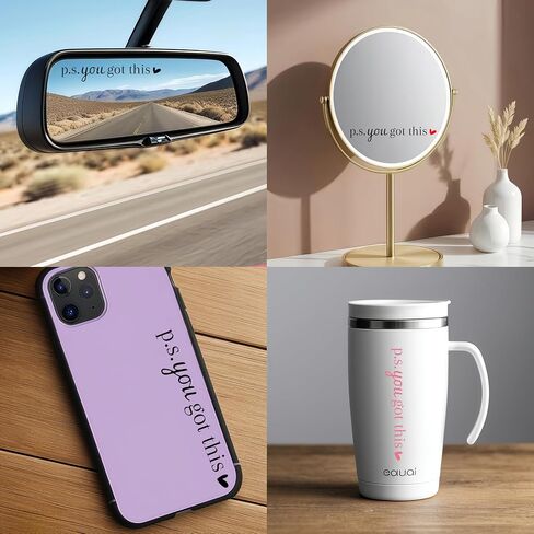4 x You Are Amazing Rearview Mirror Decal,Car Decal For Women,Rear View Mirror Sticker,Car Window Decal,Vanity Mirror Decal,Affirmation Sticker,Water Bottle Sticker,Car Mirror Sticker,Tumblers Sticker in Kuwait