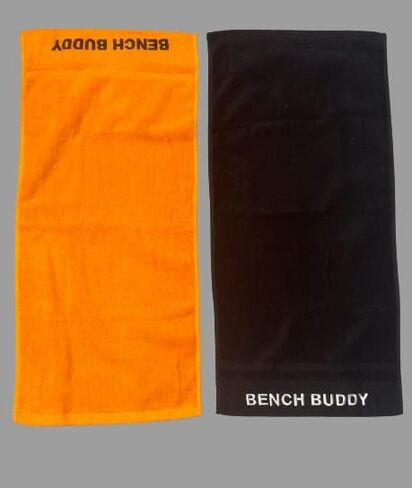 Universal Gym Bench Towel, Full Length w/Elastic Strap Multipurpose Terrycloth (Black) in Saudi Arabia