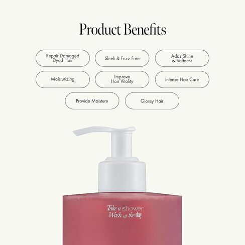 عطر شعر نباتي وردي طويل الأزهار الطويلة الأزهار المعطرة مع خلاصة دامشقي وردة ، وزيت الورد ، ومجمع الببتيد لجميع أنواع الشعر ، وخالية من السيليكون والبارابين (3.38 أوقية) in Saudi Arabia