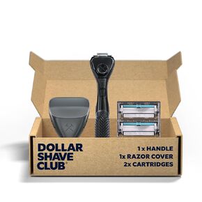Dollar Shave Club | Travel Shave Set | 4 Swift Rinse Refill Cartridges, 1 Handle, 1 Razor Cover