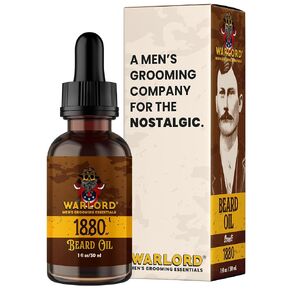 WARLORD Beard Oil & Beard Softener for Men - Beard Moisturizer & Natural Beard Oil to Reduce Itchy Skin, Tame Hair and Manage Frizz - Barbershop, 1 Fl Oz