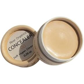 Zero-Waste Concealer | Gentle Sensitivei Skin Toxic-Free Formula | Vegan & Eco-friendly Compostable Jar | Under-eye and Uneven Skin-tone coverage (03 - Medium Light with Yellow Undertones) 0.25 oz