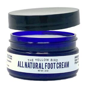 Yellow Bird Natural Foot Cream - For Dry and Cracked Feet Repair. Organic Athlete’s Foot Balm. Salve Moisturizer for Heel Care & Callus Treatment with Tea Tree Oil & Peppermint Essential Oils