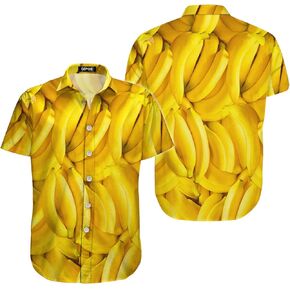 Funny Casual Short Sleeve Hawaiian Shirt, Summer Men's Print Button Shirt, Birthday Gifts