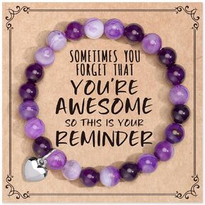 jewelrycard Gifts for Women Her Teen Girls, Sometimes You Forget You're Awesome Bracelets, Inspirational Gifts for Mom, Daughter, Sister, Best Friends on Easter Birthday