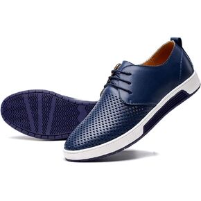 konhill Men's Casual Oxford Shoes - Breathable Dress Shoes Loafers Lace-up Flat Sneakers in Kuwait