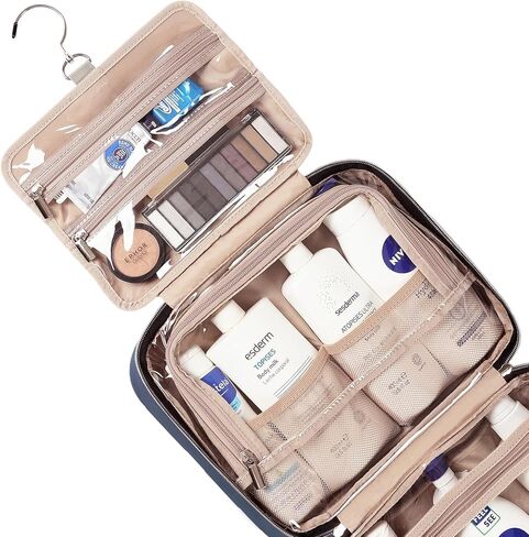 حقيبة أدوات الزينة للمسافح Nishel للنساء ، منظم معلق محمول للشامبو بحجم السفر ، والبلسم ، ومجموعة الفرش ، وملحقات المكياج ، والحجم المتوسط ​​، والوردي in Kuwait