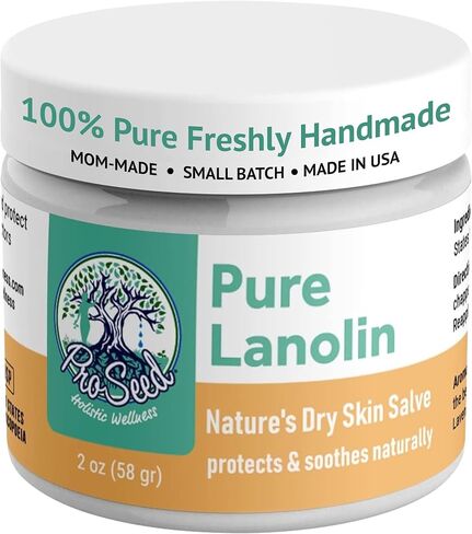 100% Pure Lanolin Cream - Handmade, Unrefined Balm for Dry & Itchy Skin, Cracked Lips, Breastfeeding, Baby Care, Moisture-Rich, Nursing Essentials & Petroleum-Free, Perfect for Hands, Face & Paw Care in Saudi Arabia