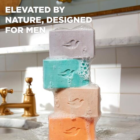 Dove Men + Care Plant-Plant-Plant Pression Bar Soap الذي يقوم بتنشيط زيت الجير + الأفوكادو لتنظيف وترطيب Sken Skin 4-in-1 بار لجسم الرجال والشعر والوجه والحلق. 5 أوقية ، 4 عدد in Saudi Arabia