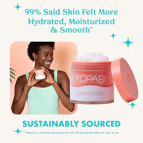 كوباري العضوية تاهيتي جوز الهند ذوبان جوز الهند ، مرطب متعدد الأغراض ، بنسبة 100 ٪ زيت جوز الهند غير المكرر والجسم والشعر والوجه ، كله الطبيعي ، 5 أوقية in Kuwait