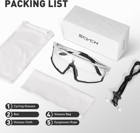 نظارات شمسية رياضية لركوب الدراجات فوتوكروميك للرجال والنساء نظارات MTB الجبلية للحماية من الأشعة فوق البنفسجية أثناء القيادة والجري in Kuwait