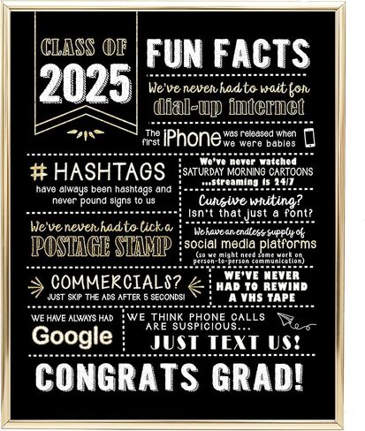 Katie Doodle - Super Cute ، فئة زخارف التخرج من 2024 ، (مصنوعة يدويًا في الولايات المتحدة الأمريكية) ، 2024 ديكور التخرج ، هدايا التخرج ، 2024 زخارف حفل التخرج ، الأسود والذهبي ، 2024 in Kuwait