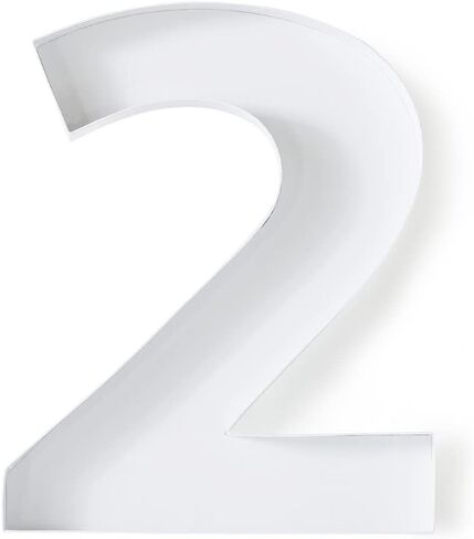 Soul & Lane Fillable Cardboard Number Charcuterie Board Box, Large Paper Mache Numbers Shaped Cutout for Food, White Hollow Gift Tray for Birthday and Party Decor, Number 1 in Saudi Arabia
