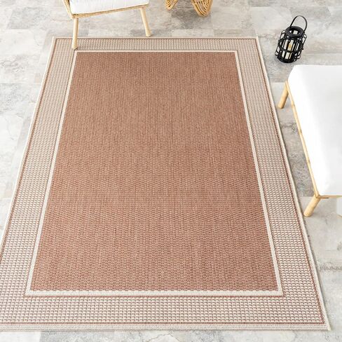 nuLOOM Gris Contemporary Indoor/Outdoor Area Rug, 4x6, Beige in Saudi Arabia