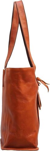 PASCADO Large Vintage leather everyday shopper tote bag for women | brown carryall purse in Saudi Arabia