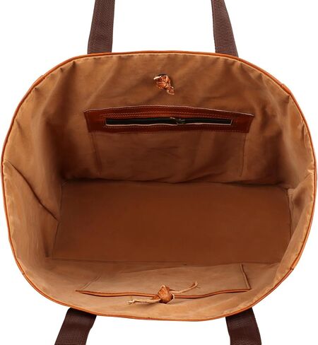 PASCADO Large Vintage leather everyday shopper tote bag for women | brown carryall purse in Saudi Arabia