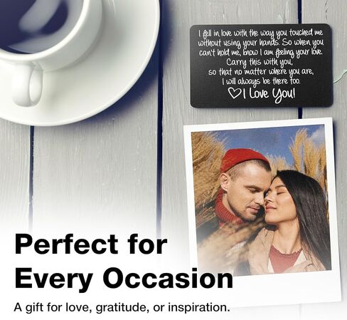I Love You Card for Him Her | Engraved Aluminum Wallet Insert – “I Choose You" Gift for My Husband or Boyfriend, Perfect for Long Distance, Valentines, and Anniversaries in Kuwait