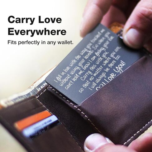 I Love You Card for Him Her | Engraved Aluminum Wallet Insert – “I Choose You" Gift for My Husband or Boyfriend, Perfect for Long Distance, Valentines, and Anniversaries in Kuwait