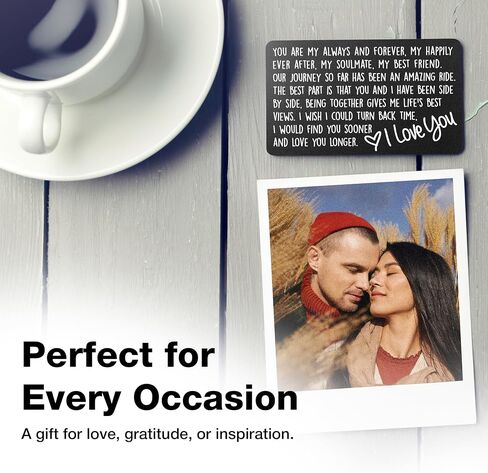 I Love You Card for Him Her | Engraved Aluminum Wallet Insert – “I Choose You" Gift for My Husband or Boyfriend, Perfect for Long Distance, Valentines, and Anniversaries in Kuwait