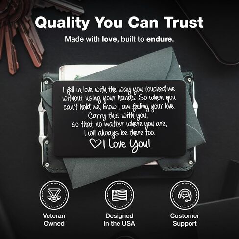I Love You Card for Him Her | Engraved Aluminum Wallet Insert – “I Choose You" Gift for My Husband or Boyfriend, Perfect for Long Distance, Valentines, and Anniversaries in Kuwait