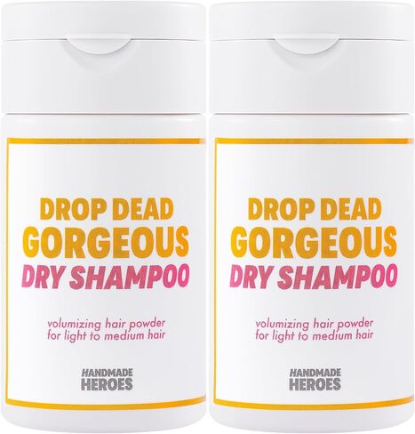 Handmade Heroes Non Aerosol Dry Shampoo Powder 1.8oz 100% Natural & Vegan Volumizing Powder For Dark Hair & Brunette Hair in Kuwait