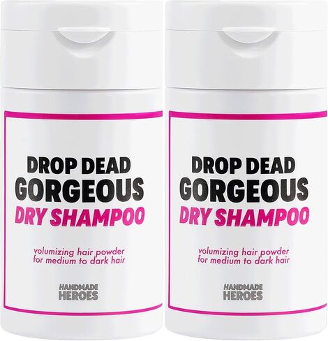 Handmade Heroes Non Aerosol Dry Shampoo Powder 1.8oz 100% Natural & Vegan Volumizing Powder For Dark Hair & Brunette Hair in Kuwait