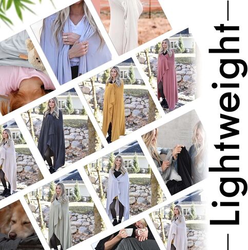 Luxury Cooling Travel Blanket - Stretchy, Lightweight Soft & Breathable Shawl Wraps for Women | Easy-Care, Perfect for Travel, Airplane Blanket or Women Shawl(Golden, Single-Sided) in Saudi Arabia