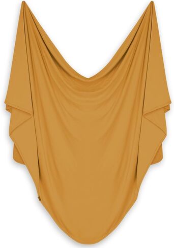 Luxury Cooling Travel Blanket - Stretchy, Lightweight Soft & Breathable Shawl Wraps for Women | Easy-Care, Perfect for Travel, Airplane Blanket or Women Shawl(Golden, Single-Sided) in Saudi Arabia