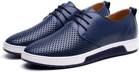 konhill Men's Casual Oxford Shoes - Breathable Dress Shoes Loafers Lace-up Flat Sneakers in Kuwait