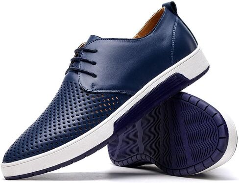 konhill Men's Casual Oxford Shoes - Breathable Dress Shoes Loafers Lace-up Flat Sneakers in Kuwait