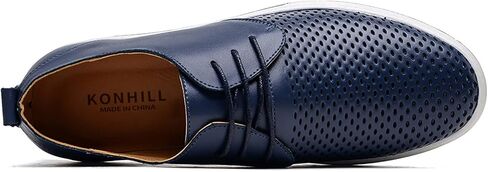 konhill Men's Casual Oxford Shoes - Breathable Dress Shoes Loafers Lace-up Flat Sneakers in Kuwait